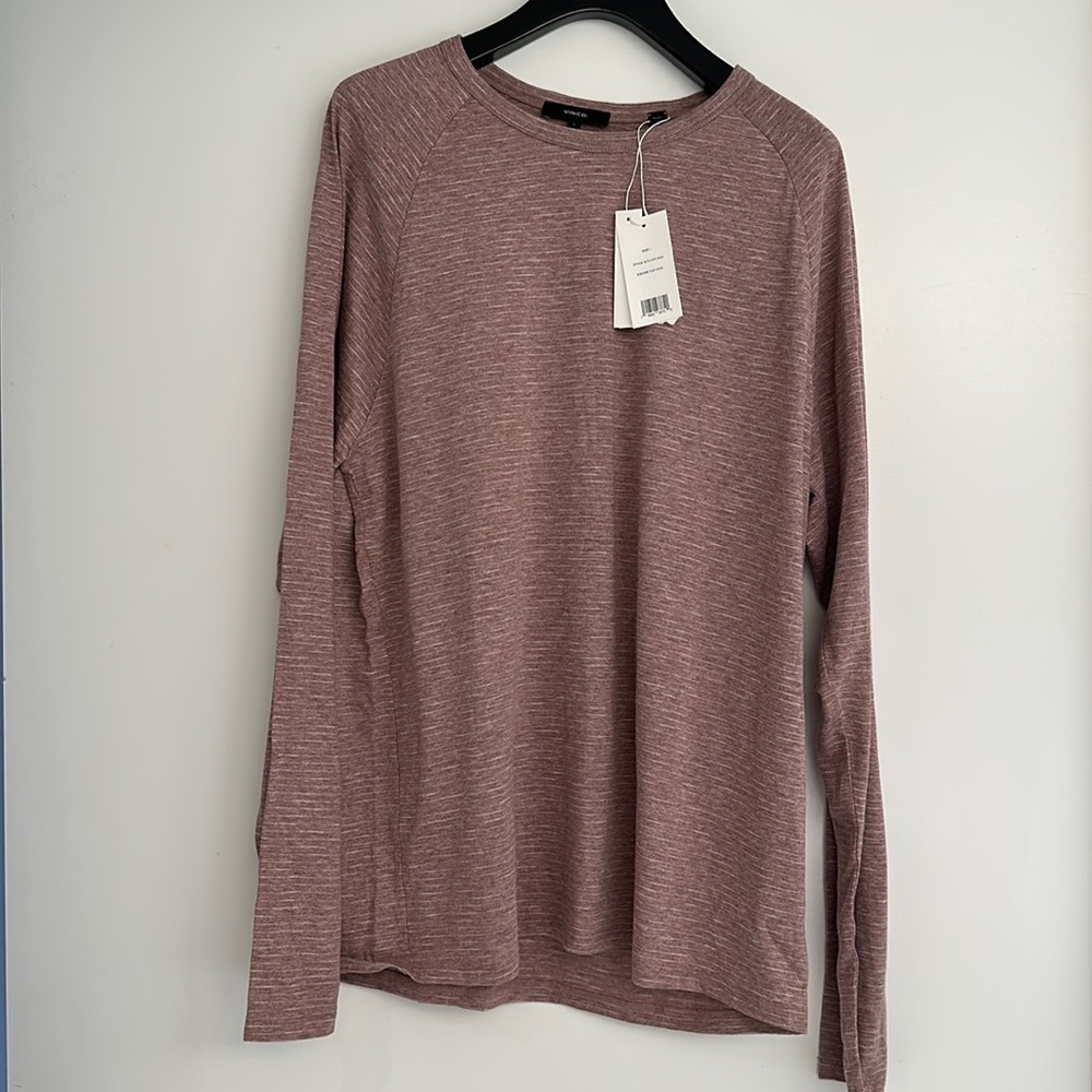 Vince Broken Stripe Long Sleeve Raglan